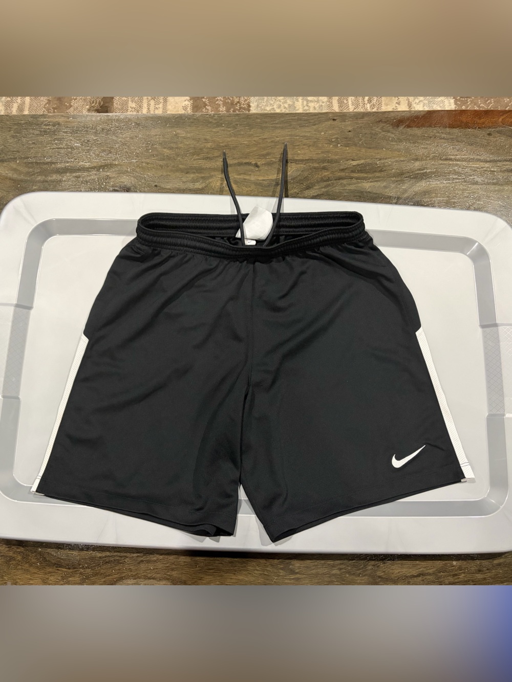Nike men’s Black Athletic Shorts with White Trim